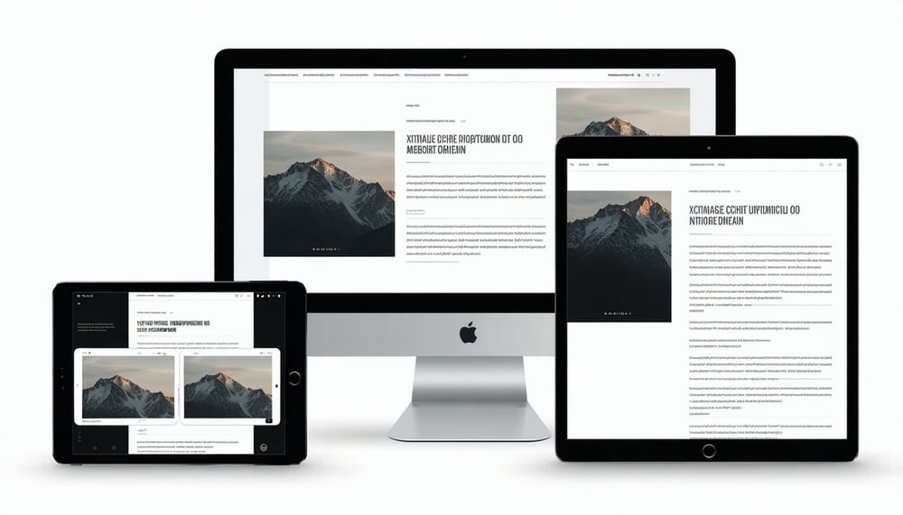 A modern, responsive website displayed on various devices A modern, responsive website displayed on various devices